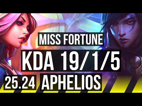 MISS FORTUNE & Bard vs APHELIOS & Thresh (ADC) | Good KDA: 19/1/5 | KR Master | 25.24