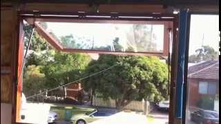 Large windows open easily with gas struts