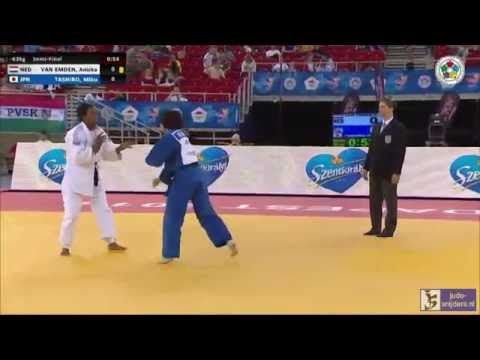Judo 2014 Grand Prix Budapest: van Emden (NED) - Tashiro (JPN) [-63kg] semi-final