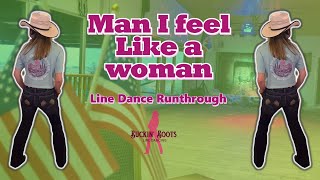 Man I Feel Like A Woman: Shania Twain - Line Dance Runthrough