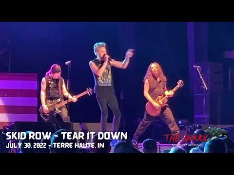 Skid Row performing "Tear It Down" in Terre Haute, IN on July 30, 2022