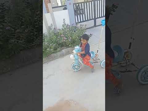 Kesavi enjoy by bicycle#bicycle