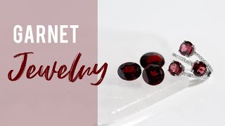 Red Garnet 10K White Gold Stud Earrings 2.40ctw Related Video Thumbnail