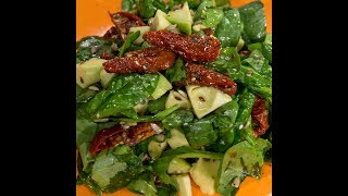 Avocado, Sun Dried Tomato and Spinach Salad