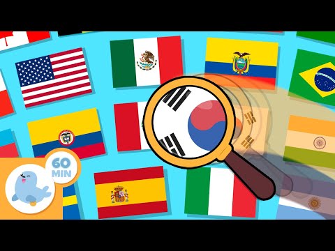 BANDEIRAS e mais geografia para crianças 🚩 Jogo educativo! 🌎 Recopilação