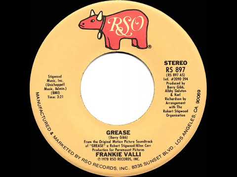 1978 HITS ARCHIVE: Grease - Frankie Valli (a #1 record--stereo 45)