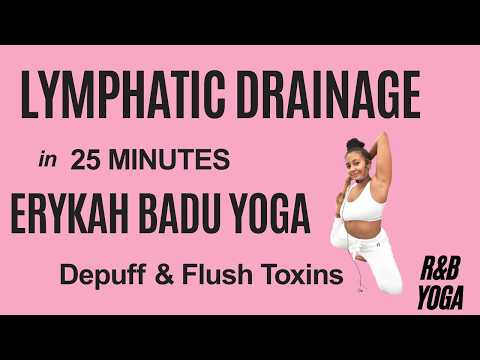  25 Min Lymphatic Drainage Yoga | Erykah Badu R&B Yoga | Depuff & Flush Toxins