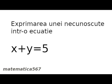 Determinarea unei necunoscute intr-o ecuatie