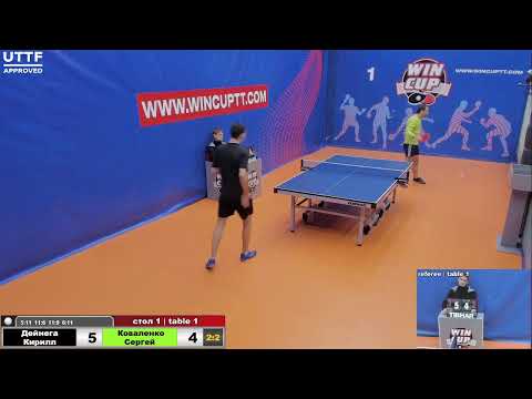 Дейнега Кирилл 3-2 Коваленко Сергей Сергей Турнир Восток 4 WIN CUP 21.11.20 Прямой эфир Зал 1