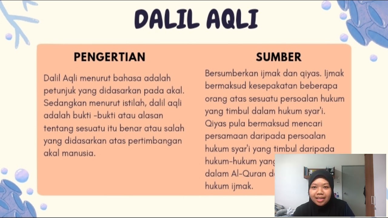 MENGENAL BERDASARKAN DALIL NAQLI DAN DALIL AQLI (CTU101)