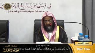 صورة تفسير قوله تعالى (إنّ الله لا يستحيي أن يضرب مثلاً ما بعوضة...) الآيات (26-28) | أ. د. علي التويجري