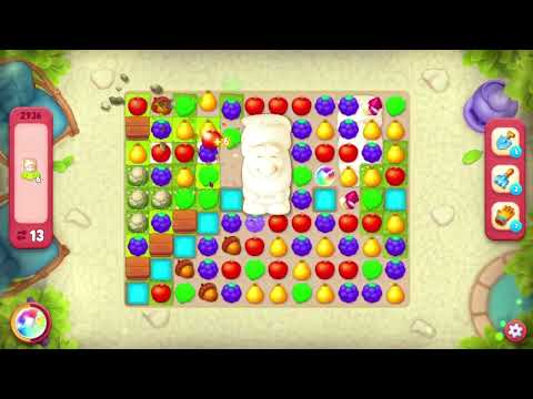 GardenScapes hard level 2936 21 moves no boosters