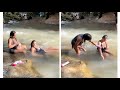 Bathing In The River With Friends Ft Andrea Granda Granda Sister S Like Live Jennie Shorts