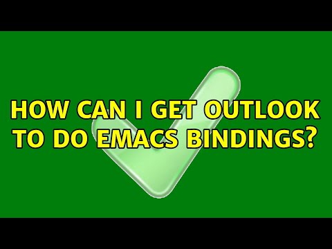 How can I get outlook to do emacs bindings?