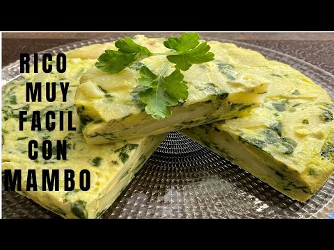 TORTILLA DE PATATAS CON ESPINACAS AL VAPOR EN MAMBO!!