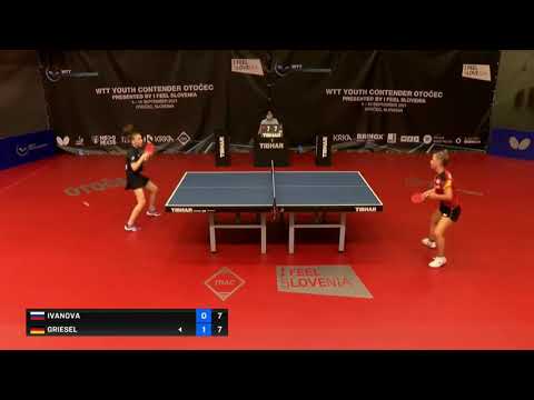 Mia Griesel (GER) vs Anastasiia Ivanova (RUS) | U15 QF | 2021 WTT Youth Contender Otocec