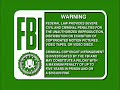Green FBI Warning Screens 1991 1997 DVD Quality