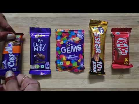 Cadbury Dairymilk vs Crispello vs Gems vs 5 Star vs Nestle KitKat ASMR 🍫