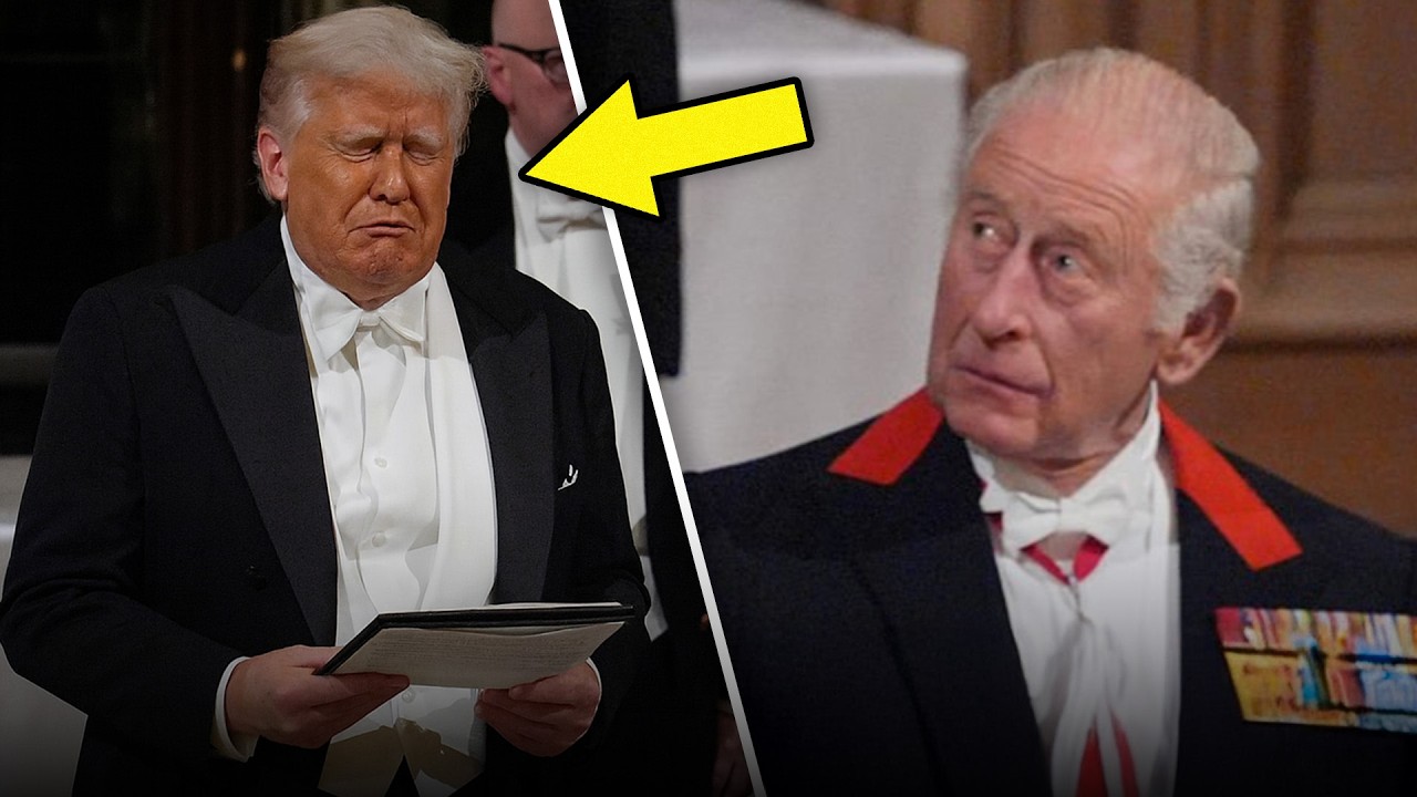 Trump FREEZES MID-SPEECH as Charles WATCHES IN SHOCK