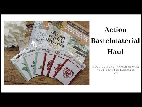 Action Bastelmaterial ~ Haul ~ Neue Designerpapier Blöcke ~ Neue Stanzen uvm