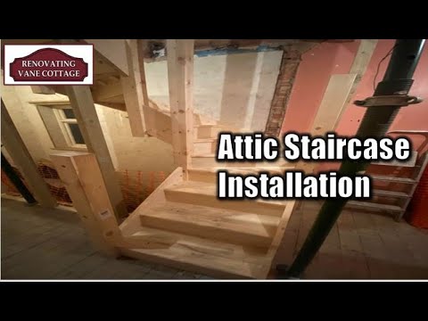 Loft-Attic Conversion 5/9 -Staircase Installation, Attic Stairs, DIY Flatpack Staircase Install #27