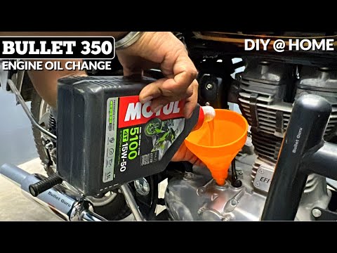 Bullet 350 Engine Oil Change - Complete Details | Motul 5100 15w50 Engine Oil