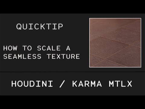 QUICK TIP HOUDINI / KARMA MTLX / How to scale a seamless Texture (Advanced Level)
