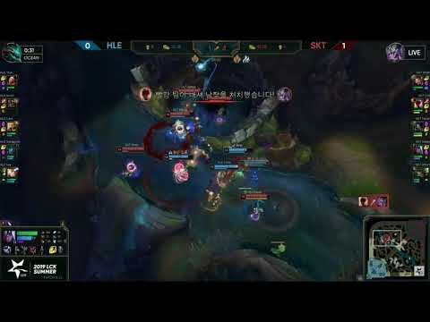 HLE (Lava Azir) VS SKT (Faker Akali) Game 2 Highlights - 2019 LCK Summer W5D1