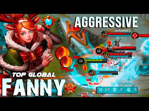 17 Kill Very Aggressive Fany ~ Insane Tornado Cables | Top Global Fanny By ZERO | MLBB