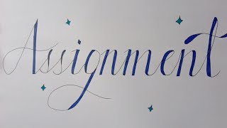 Assignment in calligraphy.