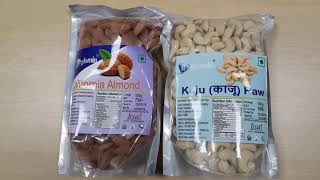 Cashew almond in cheap price | Glomin California Almond Raw and Cashew | Unboxing