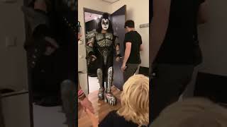 KISS Gene Simmons Backstage in Amsterdam 2022 #kissband #genesimmons #shorts #endoftheroadtour