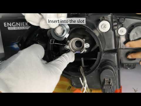 How to install H4 and H7 LED Headlights bulbs using Engniek K9