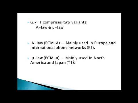 Voice Codec / G711 -G729- OPUS -iLBC