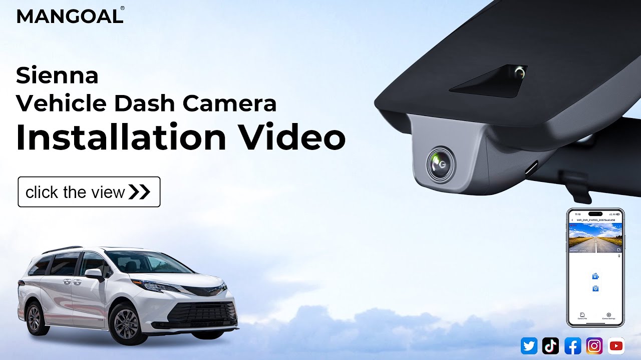 Dash Cam 039O Installation Video for Toyota Sienna 2021 2022 2023 2024 2025 (XL40 4th Gen)