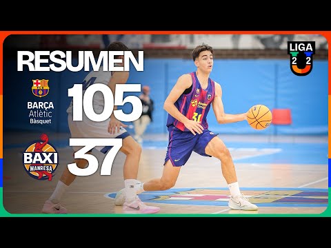 Barça Atlétic - BAXI Manresa (105-37) RESUMEN | Liga U 2025-26