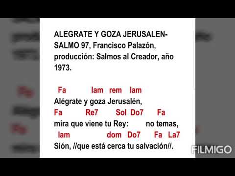 Alégrate Y Goza Jerusalén - Francisco Palazón