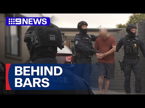 Charges laid after police raid alleged Comanchero bikie member's home | 9 News Australia