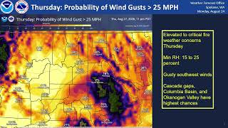WA & North ID Fire Weather Briefing - August 25, 2026