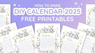Printable Calendar 2025 Template, Free Calendar Printable Calendar DIY Printing