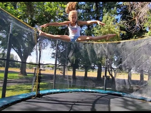 How To Do Gymnastics At Home On A Trampoline!
