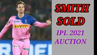 Steve Smith Sold to Delhi Capitals | IPL 2021 Auction | Steven Smith Sold