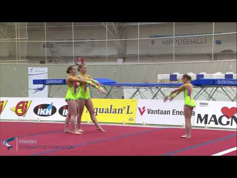 Iida Lipsonen, Oona Lipsonen, Siiri Nuutinen - Voimistelun SM 2017 Jyväskylä