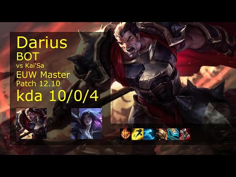 Rank 3 EUW Darius Bot: Darius vs Kai'Sa
