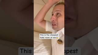 This is the cheapest cabin at sea sleeps up to 4 persons! So small?! #cabin #cruises #hotelroom