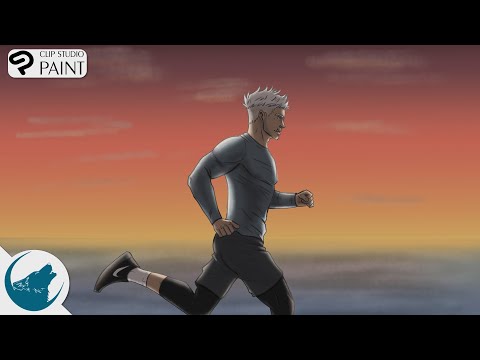 A artist doing Wings for Life World Run 2022