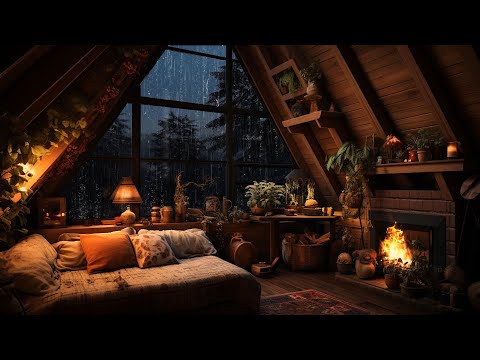 Rain Sounds Covers the Narrow Room Ambience - Lying in Attic and Listening to Rain Falling on Roof