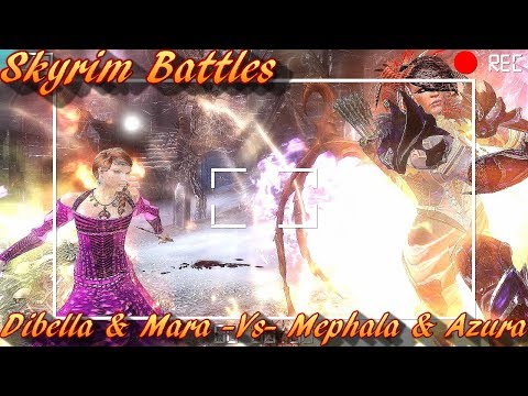 Skyrim Battles - Dibella & Mara vs Mephala & Azura [Legendary Settings]