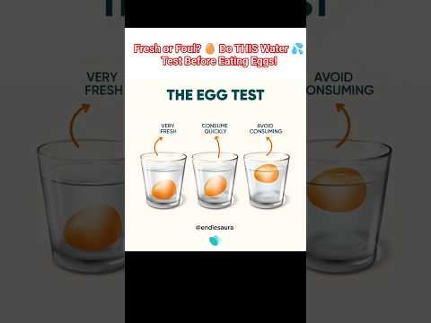 How to Tell If Your Eggs Are Fresh or Bad 🥚💧✅  || Egg Freshness Test at Home –Super Simple Trick! 📈💪