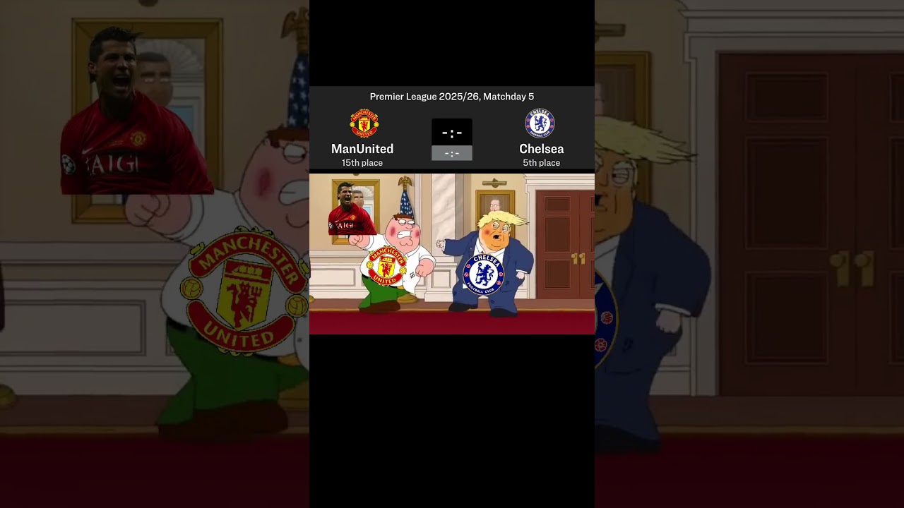 Premier League 25/26 Manchester United vs Chelsea FC prediction Meme